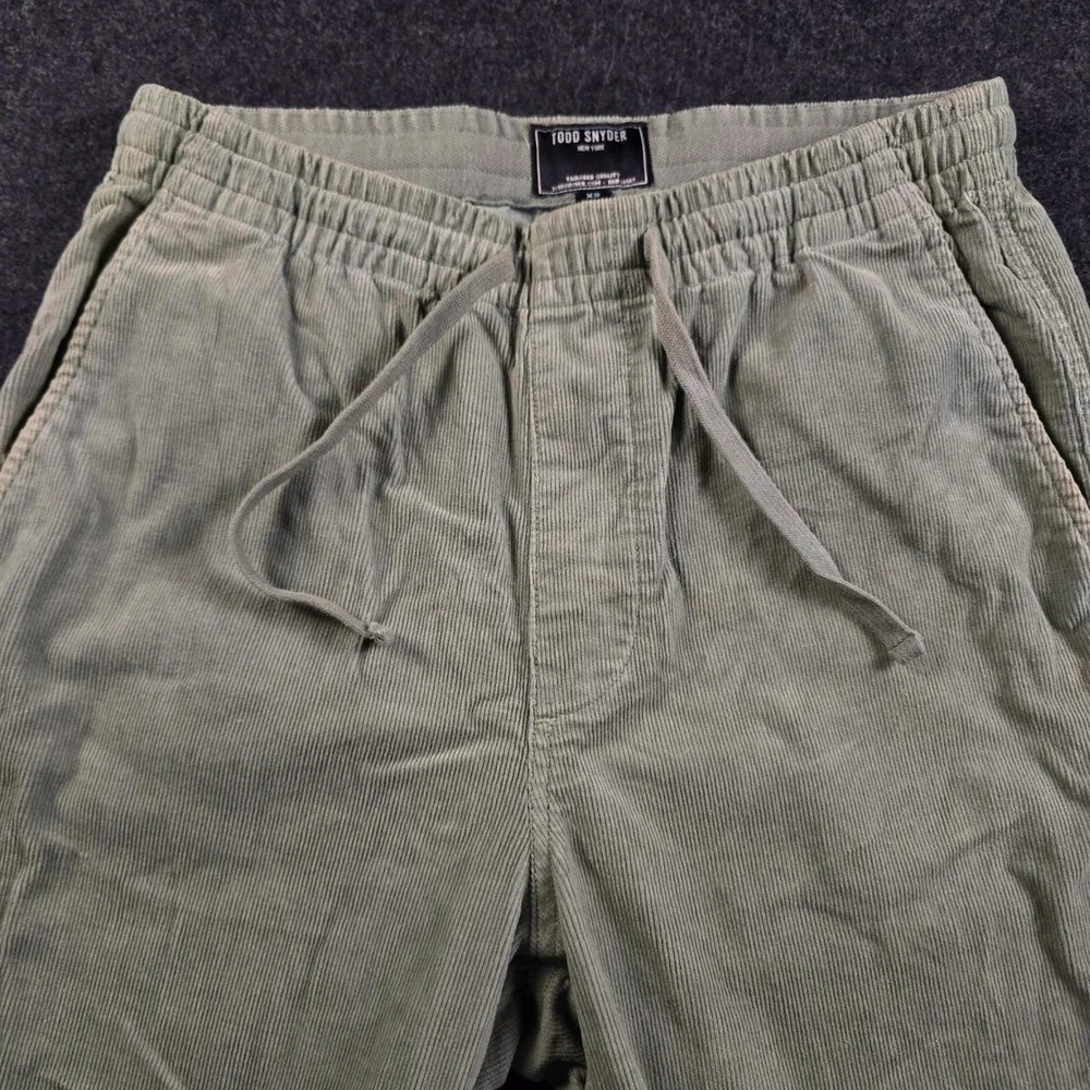 Todd Snyder Stretch Weekend Pants Corduroy Drawstring Elastic Green Men's XS
